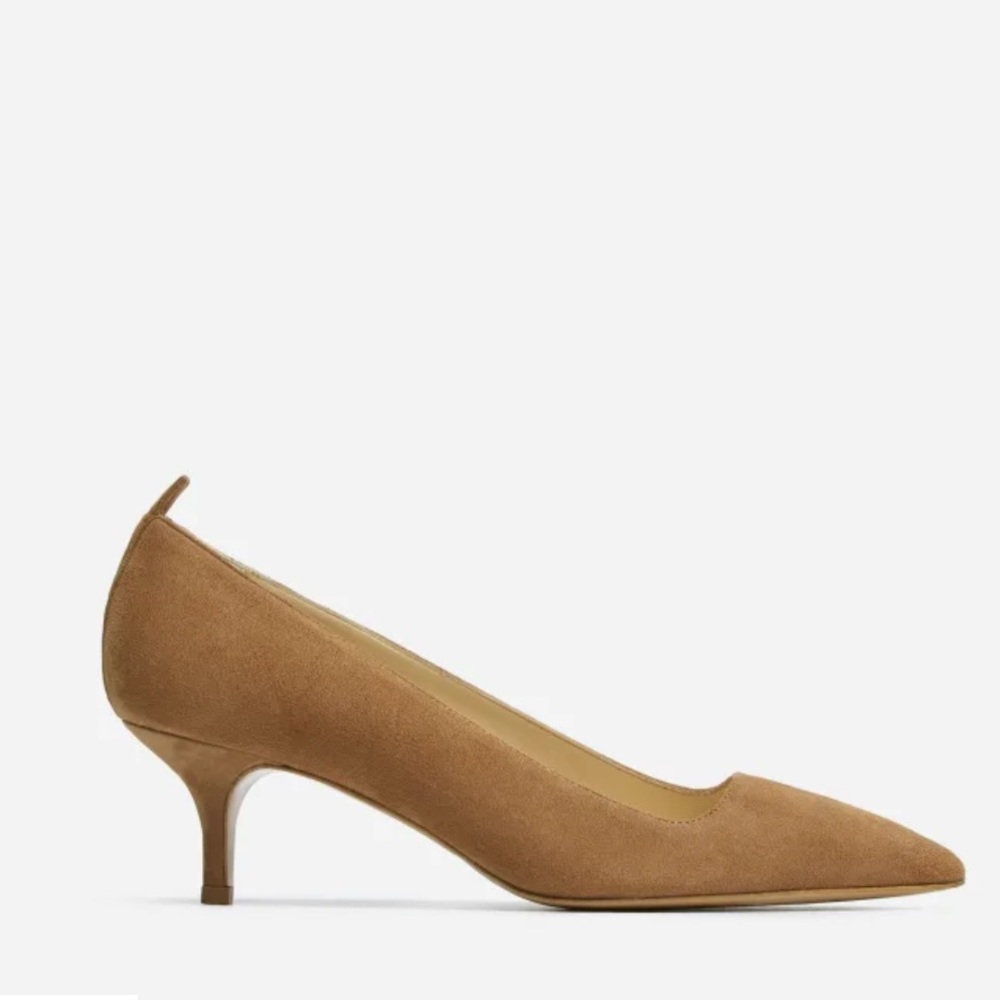 NWT Everlane The Editor Heel Pump in Suade Leather 9
